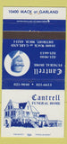 Matchbook Cover - Cantrell Funeral Home Detroit MI 30 Strike