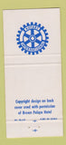 Matchbook Cover Rotary International 1966 Denver Colorado Brown Palace 30 Strike