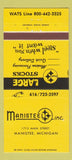 Matchbook Cover - Manisteel Inc Manistee MI 30 Strike