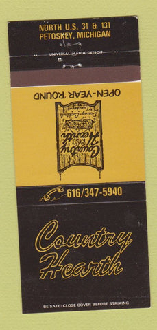 Matchbook Cover - Country Hearth Restaurant Petoskey MI 30 Strike