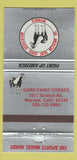 Matchbook Cover - American Paint Horse Association Dare Merced CA 30 Strike