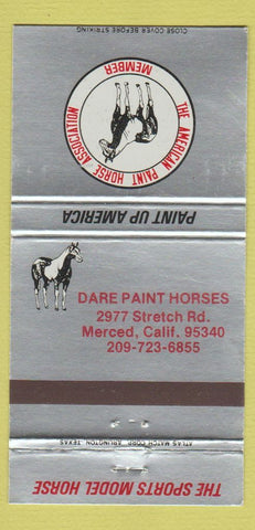 Matchbook Cover - American Paint Horse Association Dare Merced CA 30 Strike