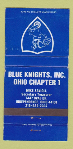 Matchbook Cover - Blue Knights Ohio Chapter Independence OH WEAR 30 Strike