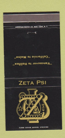 Matchbook Cover - Zeti Psi Fraternity New York City 30 Strike
