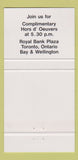 Matchbook Cover - Sadesso Restaurant Bar Toronto ON 30 Strike