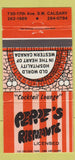 Matchbook Cover - Peppe's Ristorante Calgary AB 30 Strike