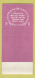 Matchbook Cover - Fontainebleau Hotel Miami Beach FL Poodle Room 30 Stick