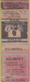 Matchbook Cover - Solomon's Mens Shop POOR
