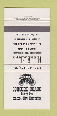 Matchbook Cover - Concord Coach Motor Inn Concord NH 30 Strike