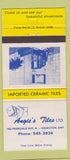 Matchbook Cover - Angie's Tiles Hamilton ON 30 Strike