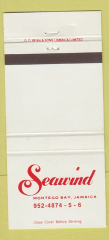 Matchbook Cover - Seawind Montego Bay Jamaica 30 Strike