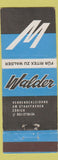 Matchbook Cover - Walder Switzerland