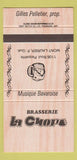 Matchbook Cover - Brasserie La Chope Mont Laurier QC 30 Strike