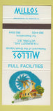 Matchbook Cover - Millos Greek Restaurant Victoria BC 30 Strike