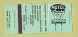 Matchbook Cover - Motel Lucky 7 Perth ON GREEN 30 Strike