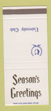 Matchbook Cover - University Club Christmas SAMPLE 30 Strike