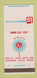 Matchbook Cover - Isinvo Spline Warren MI 30 Strike