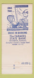Matchbook Cover - Farmers State Bank Wathena KS 30 Strike