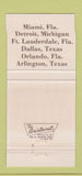 Matchbook Cover - Bodega Steka  Miami Detroit Dallas Orlando  30 Strike