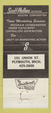 Matchbook Cover - Scott Phillips Marketing Plymouth MI 30 Strike