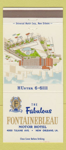 Matchbook Cover - Faontainebleau Motor Hotel New Orleans LA 30 Strike