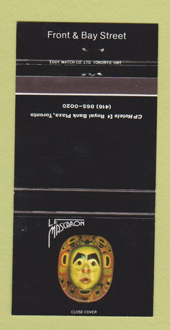Matchbook Cover - Le Mascaron Toronto ON 30 Strike