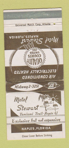 Matchbook Cover - Motel Stewart Naples FL WEAR 30 Strike