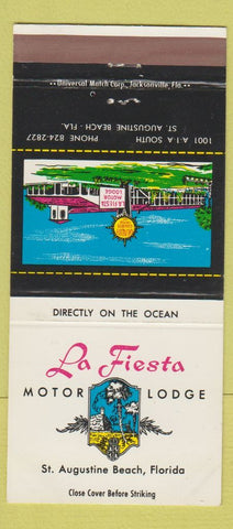 Matchbook Cover - La Fiesta Motor Lodge St Augustine Beach FL 30 Strike