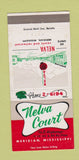 Matchbook Cover - Nelva Court Motel Meridian MS 30 Strike