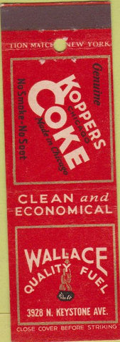 Matchbook Cover - Koppers Coke coal Wallace fuel