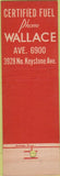 Matchbook Cover - Koppers Coke coal Wallace fuel