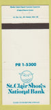 Matchbook Cover - St Clair Shores National Bank MI 30 Strike