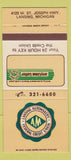 Matchbook Cover - Lansing Auto Makers Credit Union MI 30 Strike