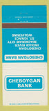 Matchbook Cover - Cheboygan Bank MI St Ignace Wolverine 30 Strike