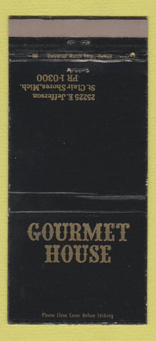 Matchbook Cover - Gourmet House St Clair Shores MI 30 Strike