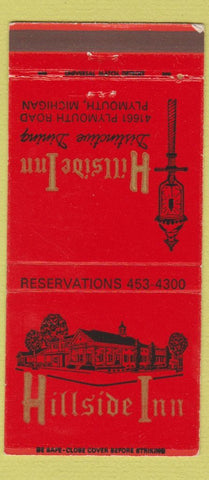 Matchbook Cover - Hillside Inn Plymouth MI 30 Strike