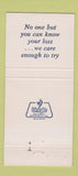 Matchbook Cover - AJ Desmond Sons Funeral Home Highland Park Troy MI 30 Strike