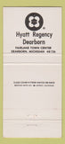 Matchbook Cover - The Regency Club Hyatt Dearborn MI IMPRINT 30 Strike