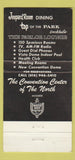 Matchbook Cover - Park Place Motor Inn Traverse City MI #1 30 Strike