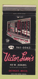 Matchbook Cover - Victor Lim's Detroit MI Chinese 30 Strike