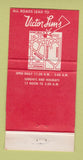 Matchbook Cover - Victor Lim's Detroit MI Chinese 30 Strike