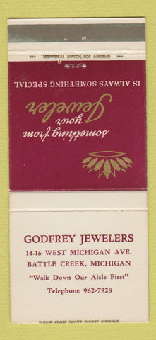 Matchbook Cover - Godfrey Jewelry Battle Creek MI 30 Strike
