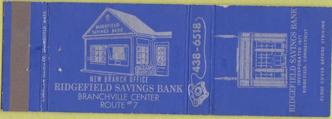 Matchbook Cover - Ridgefield Savings Bank CT