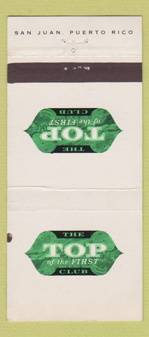 Matchbook Cover - Top Club San Juan Puerto Rico WEAR 30 Strike