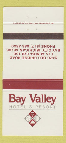 Matchbook Cover - Bay Valley Hotel Resort Bay City MI 30 Strike