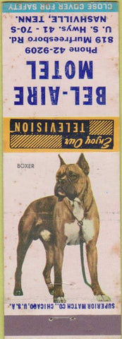 Matchbook Cover - Bel Aire Motel Nashville TN WEAR