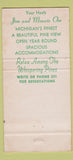 Matchbook Cover - Tri Terrace Motel West Branch MI 30 Strike