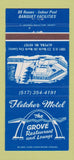 Matchbook Cover - Fletcher Motel Alpena MI 30 Strike