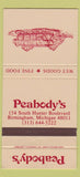Matchbook Cover - Peabody's Birmingham MI restaurant 30 Strike