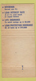 Matchbook Cover - Pontiac Telephone Credit Union MI 1962 WEAR 30 Strike